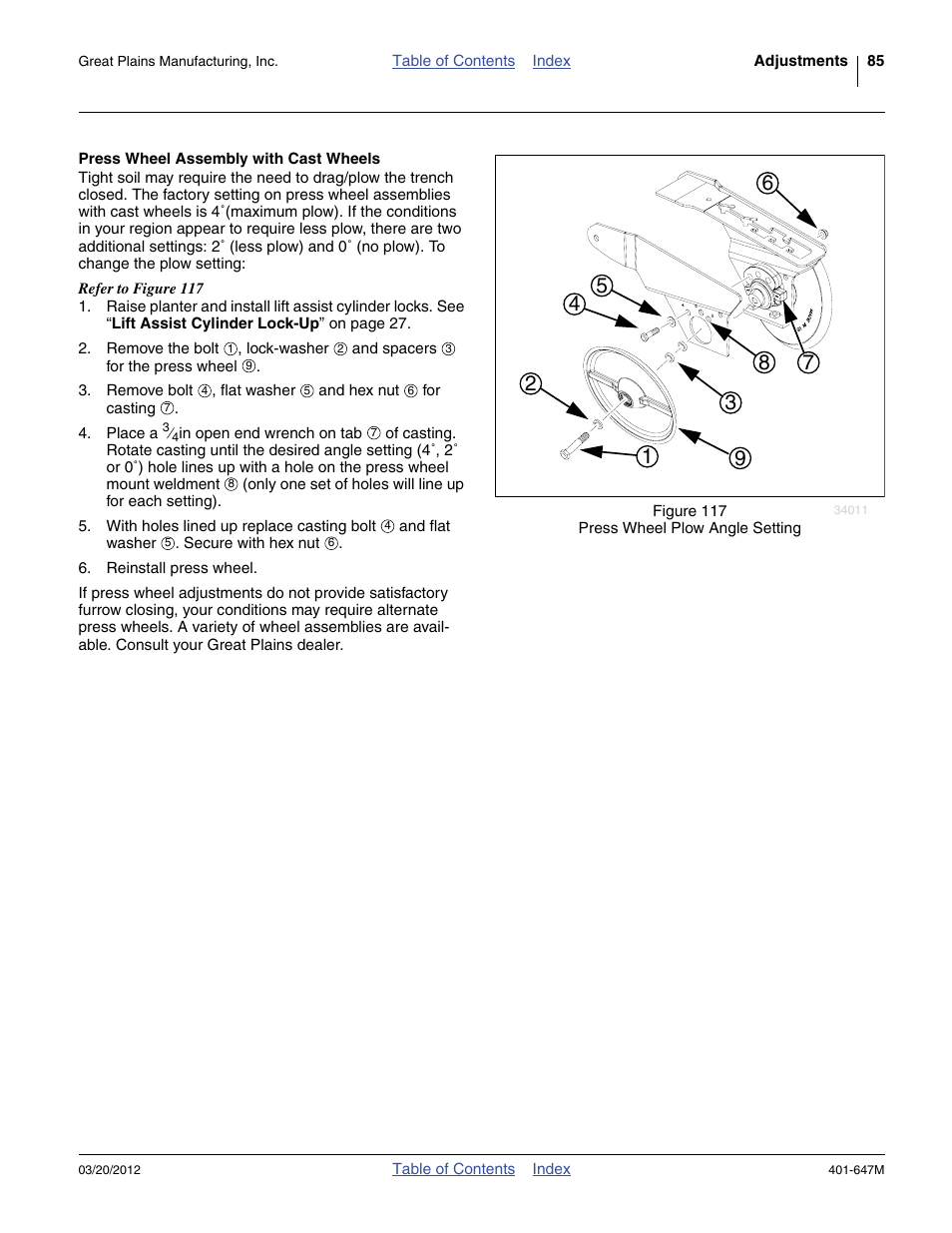 Press wheel assembly with cast wheels | Great Plains 3PYPA Operator Manual User Manual | Page 89 / 188