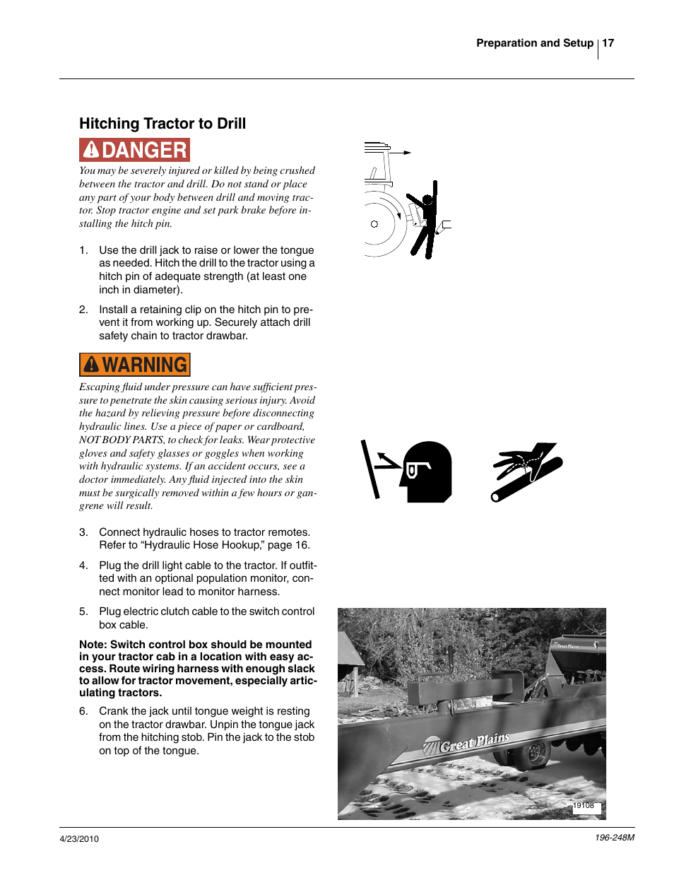 Hitching tractor to drill | Great Plains 3N-3020P Operator Manual User Manual | Page 19 / 111