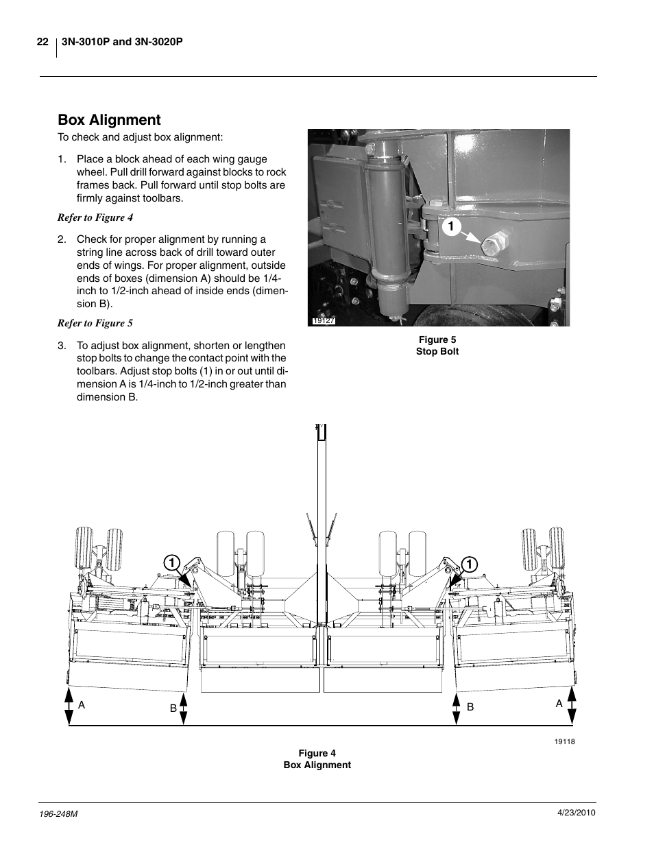 Box alignment | Great Plains 3N-3020P Operator Manual User Manual | Page 24 / 111