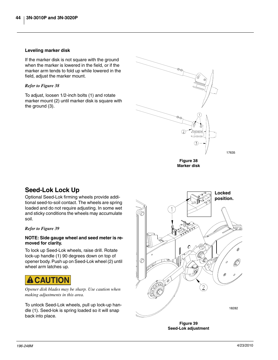 Seed-lok lock up | Great Plains 3N-3020P Operator Manual User Manual | Page 46 / 111