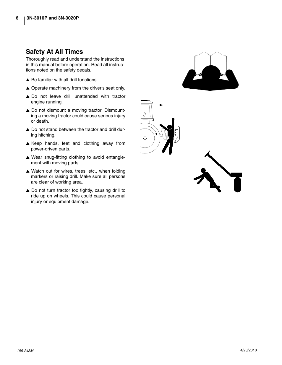 Safety at all times | Great Plains 3N-3020P Operator Manual User Manual | Page 8 / 111