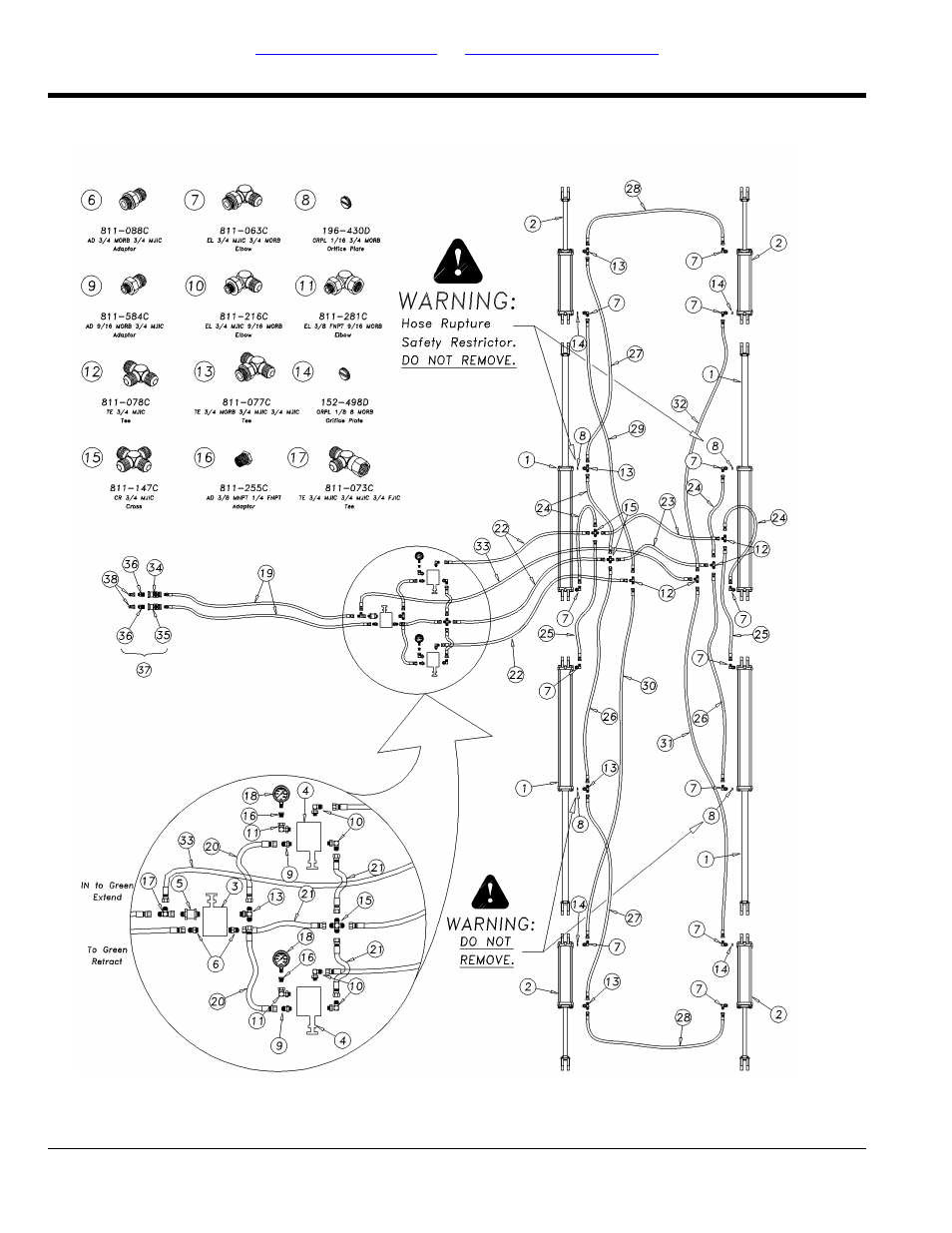 Hydraulic fold system 4000tt (s/n 1990nn+) | Great Plains 4000TT Parts Manual User Manual | Page 102 / 188