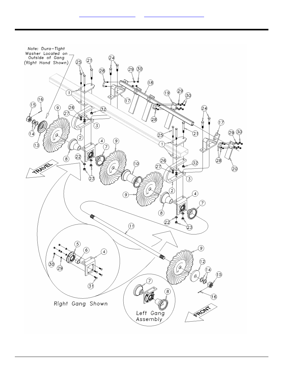 Turbo gang assembly (s/n 1173nn<->2067nn) | Great Plains 4000TT Parts Manual User Manual | Page 122 / 188