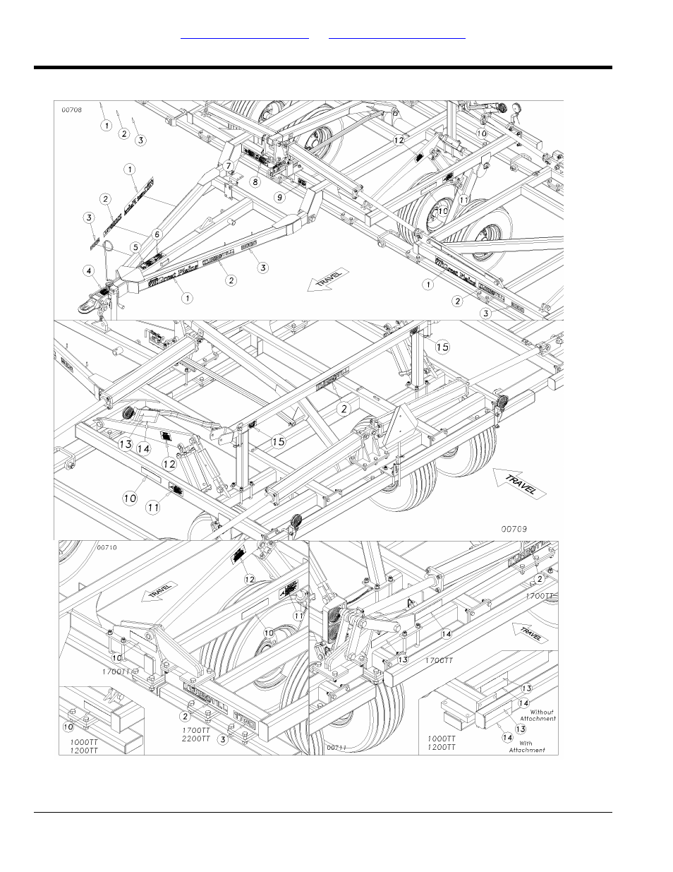 Safety & product decal placement (s/n 2026nn-) | Great Plains 4000TT Parts Manual User Manual | Page 136 / 188