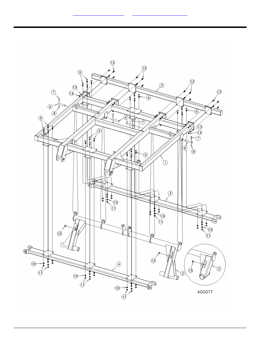 Turbo till center frame assembly (s/n 2282nn+) | Great Plains 4000TT Parts Manual User Manual | Page 14 / 188