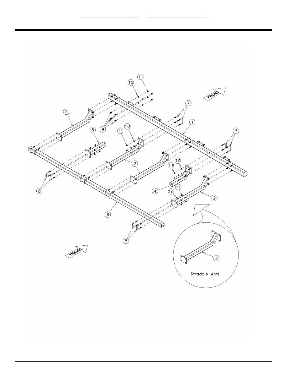 Section 9: attachments, Rolling harrow frame (assembled version) | Great Plains 4000TT Parts Manual User Manual | Page 158 / 188