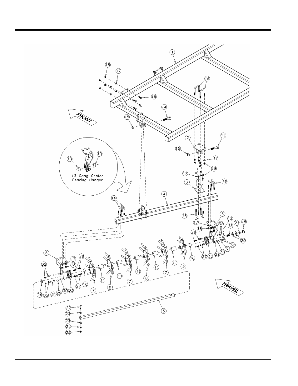 Rolling harrow assembly (square shaft) | Great Plains 4000TT Parts Manual User Manual | Page 160 / 188