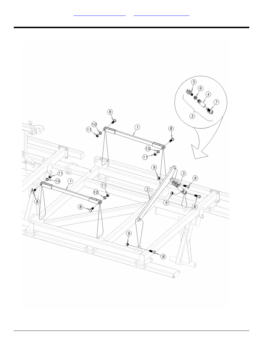 Wing fold strap & cylinder mount bar assy. (s/n, 1172nn-) | Great Plains 4000TT Parts Manual User Manual | Page 30 / 188