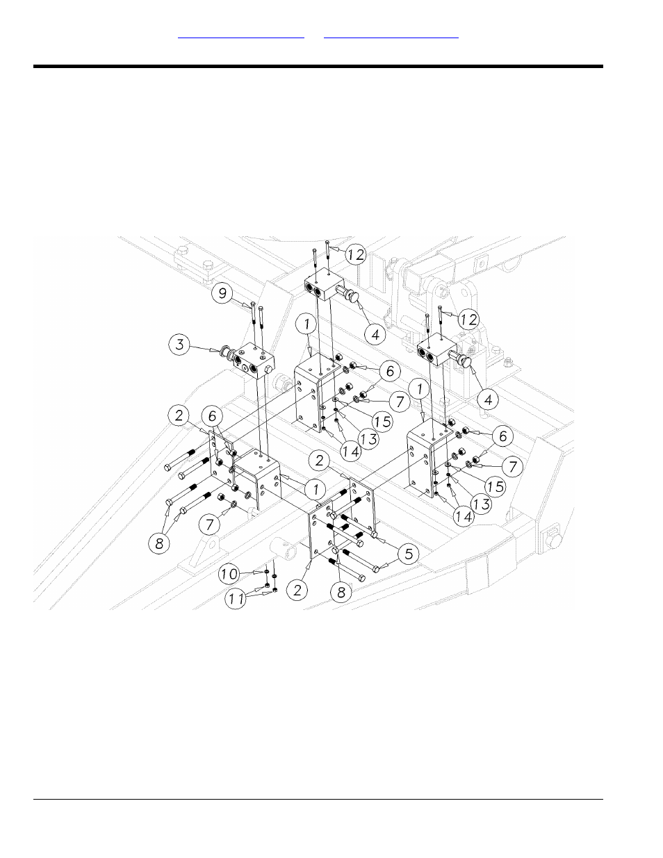Hydraulic valve bracket assy. 4000tt (s/n, 1060nn<->1410nn) | Great Plains 4000TT Parts Manual User Manual | Page 64 / 188