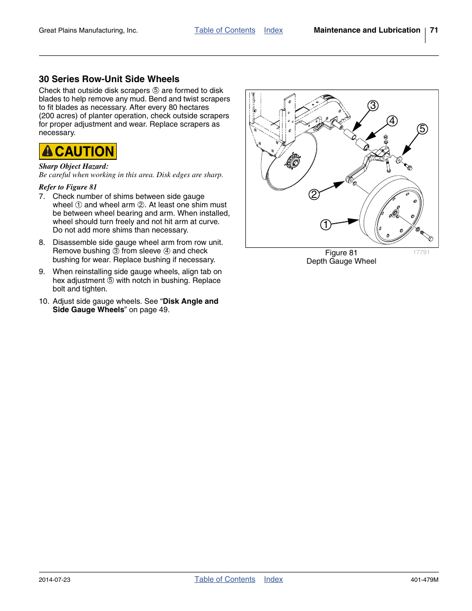 30 series row-unit side wheels | Great Plains PD8070 Operator Manual User Manual | Page 75 / 114