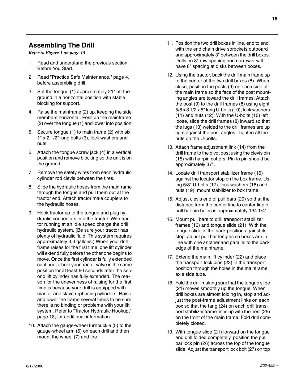 Assembling the drill | Great Plains 2SNG30 Operator Manual User Manual | Page 17 / 40