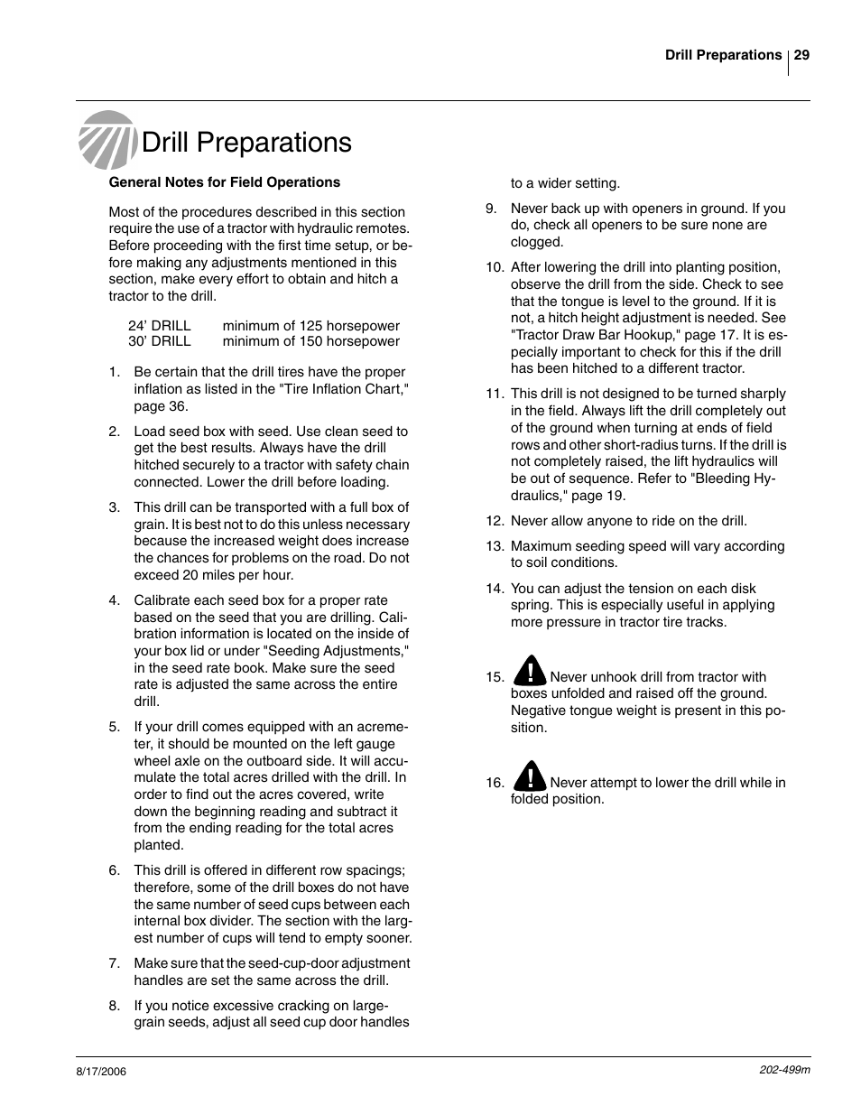 Drill preparations | Great Plains 2SNG30 Operator Manual User Manual | Page 31 / 40