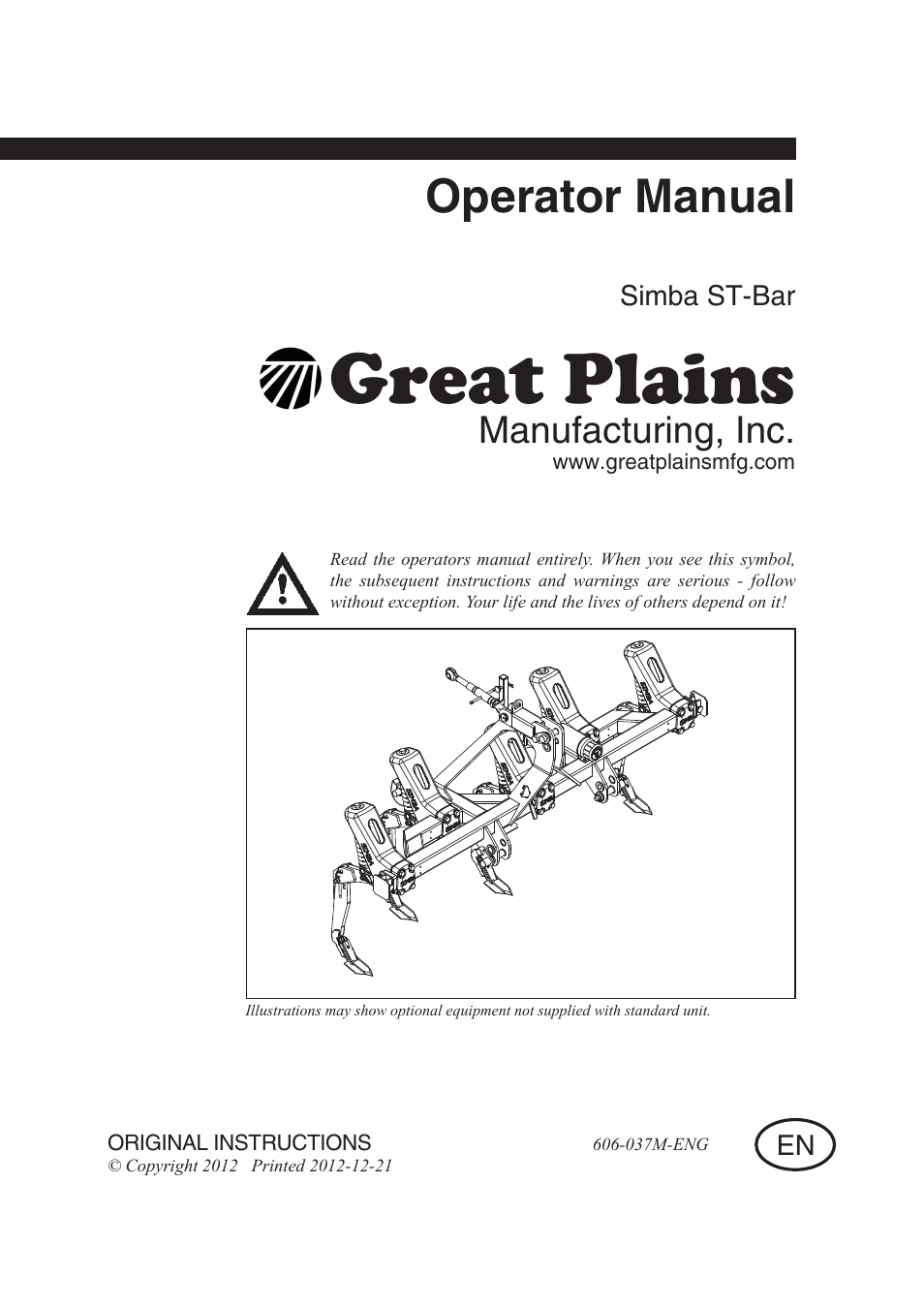 Great Plains ST-Bar Operator Manual User Manual | 20 pages