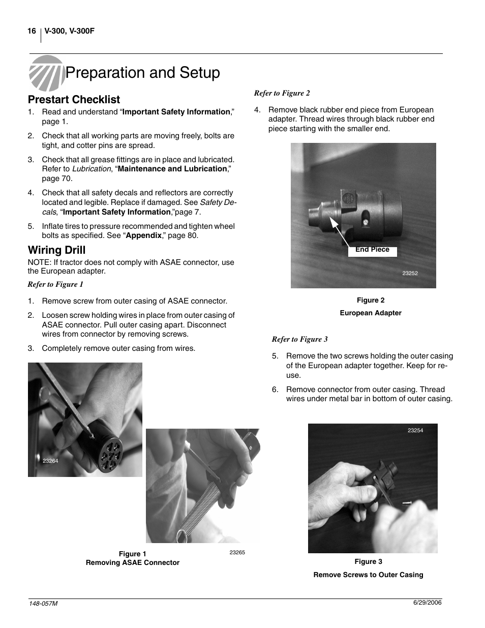 Preparation and setup, Prestart checklist, Wiring drill | Great Plains V-300F Operator Manual User Manual | Page 18 / 84