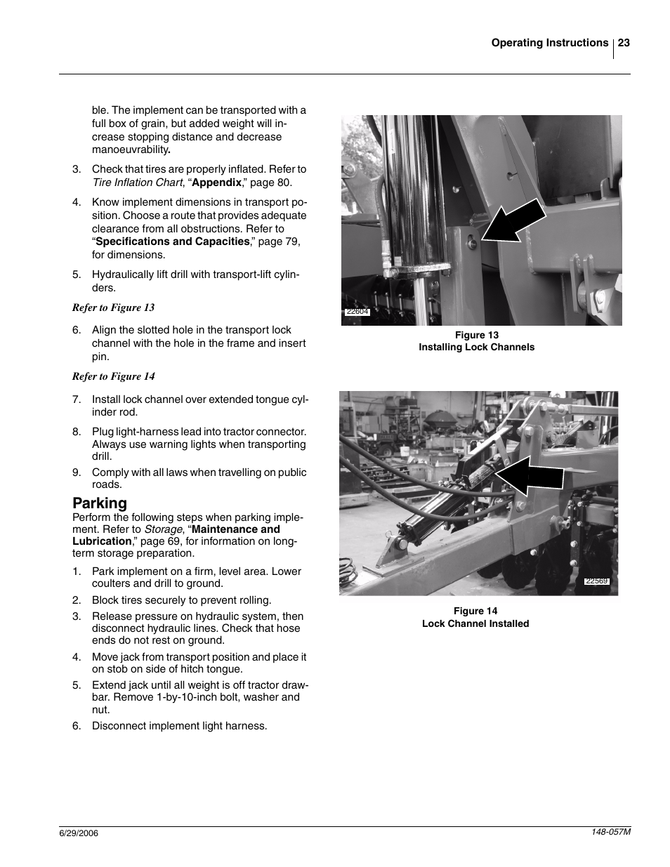Parking | Great Plains V-300F Operator Manual User Manual | Page 25 / 84