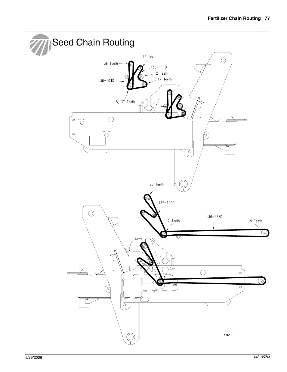 Seed chain routing | Great Plains V-300F Operator Manual User Manual | Page 79 / 84