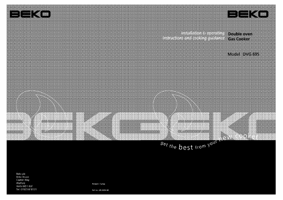 Beko DVG 695 User Manual | 13 pages