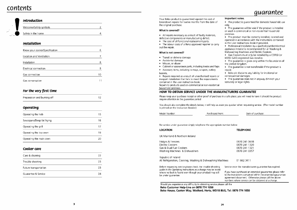 Beko DVG 695 User Manual | Page 3 / 13