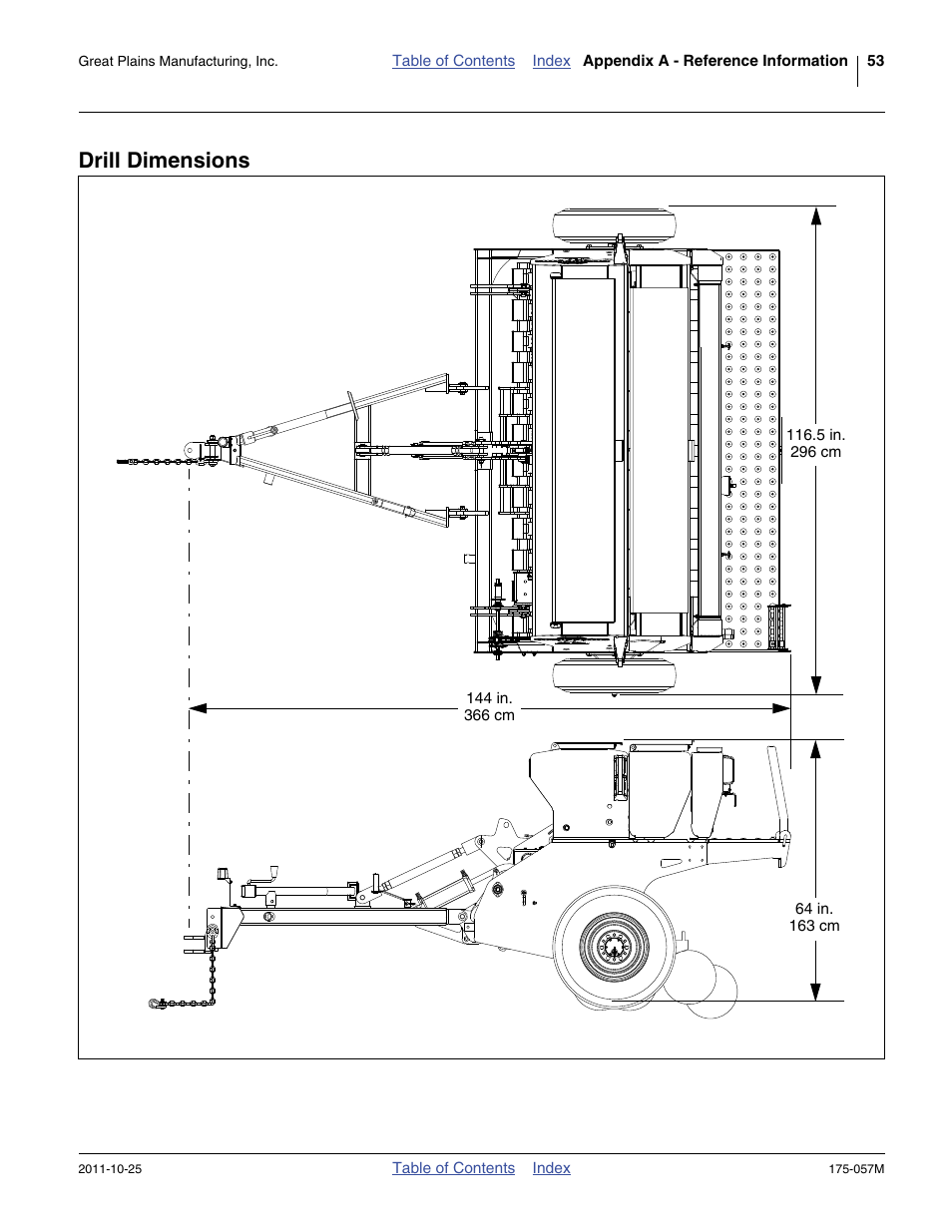Drill dimensions | Great Plains 800 Operator Manual User Manual | Page 57 / 70