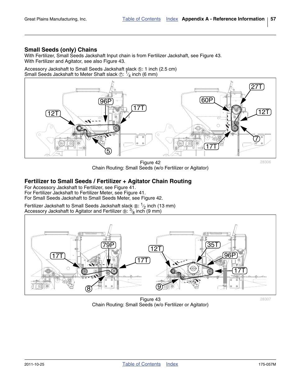 Small seeds (only) chains | Great Plains 800 Operator Manual User Manual | Page 61 / 70