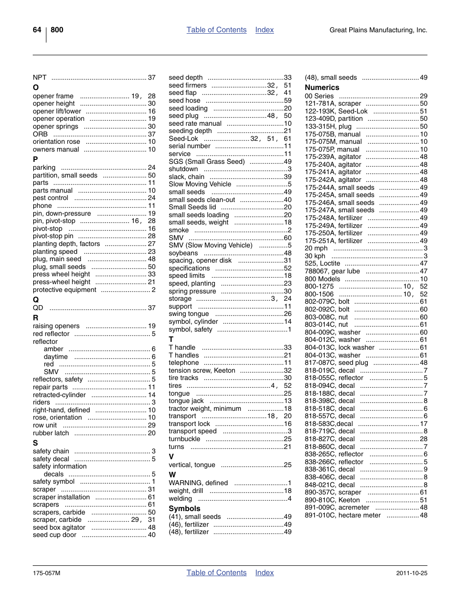 Great Plains 800 Operator Manual User Manual | Page 68 / 70