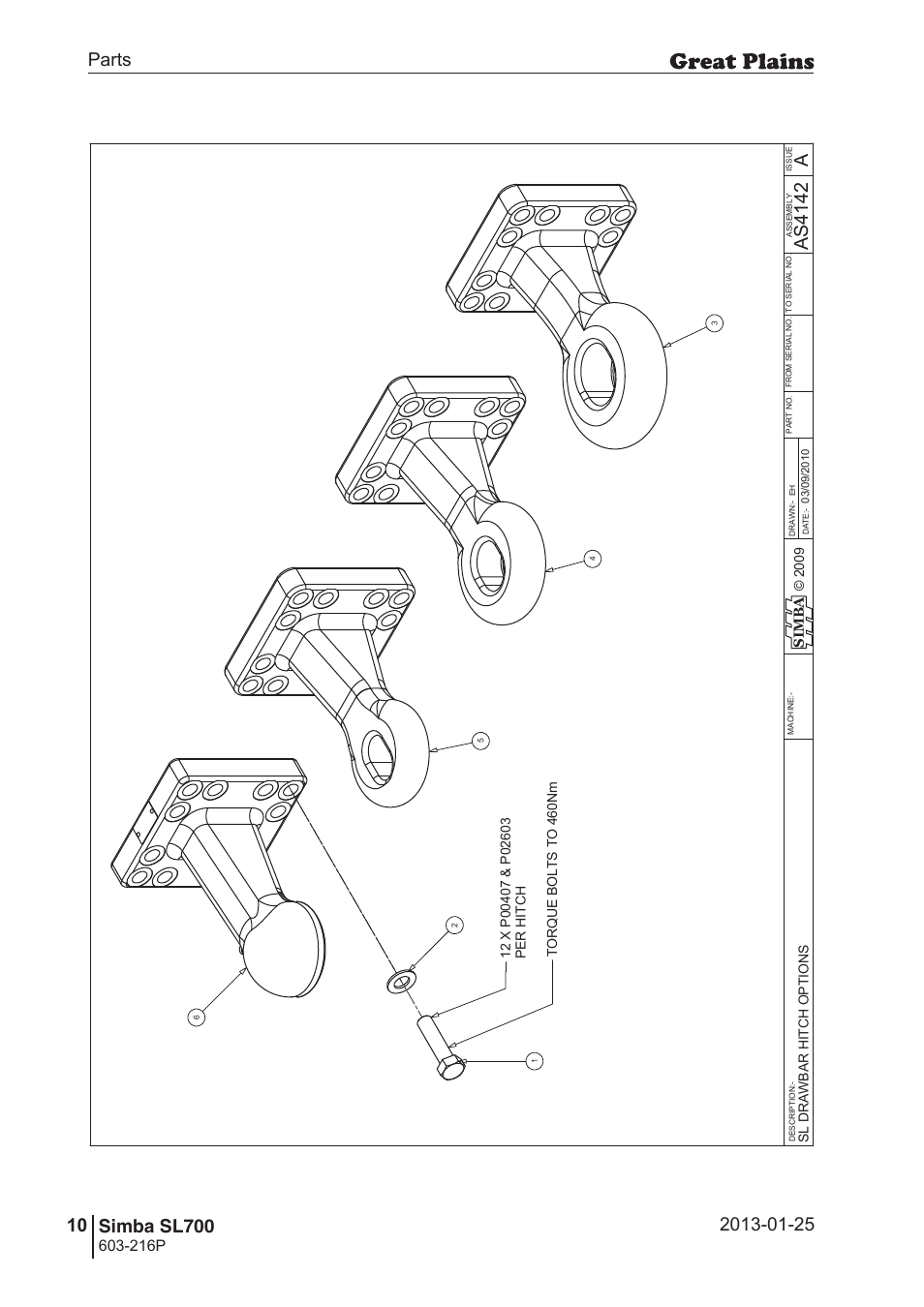 Sl700, 44 7. parts and assembly, Aas 41 42 | Operating instructions, 216p | Great Plains SL700 Parts Manual User Manual | Page 10 / 140