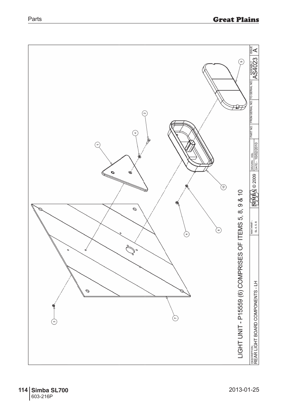 Great Plains SL700 Parts Manual User Manual | Page 114 / 140