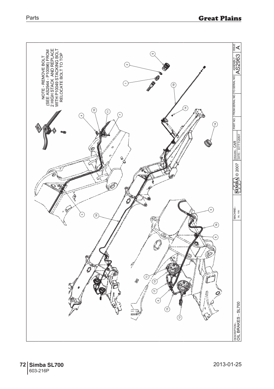 Great Plains SL700 Parts Manual User Manual | Page 72 / 140