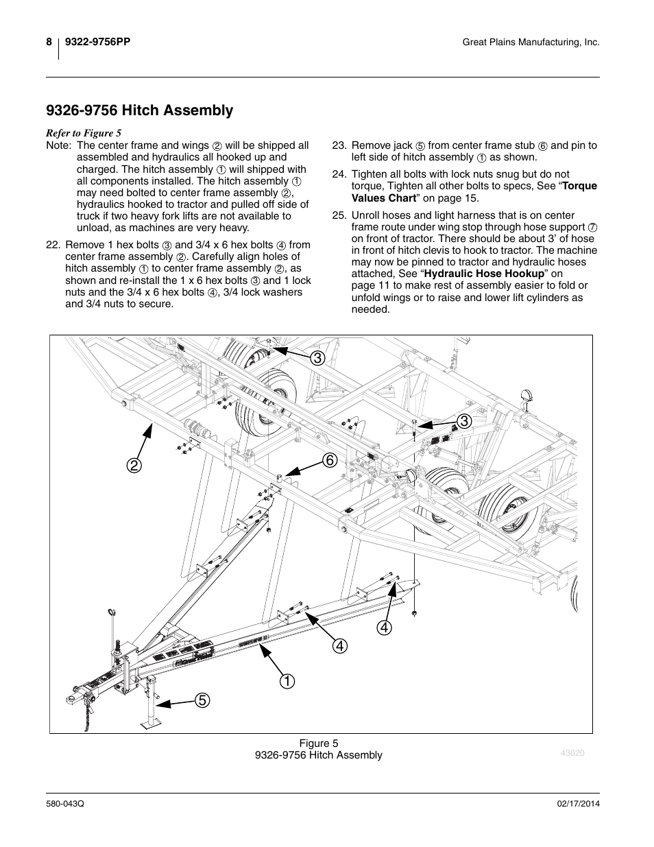 9326-9756 hitch assembly | Great Plains 9756PP Predelivery Manual User Manual | Page 12 / 48