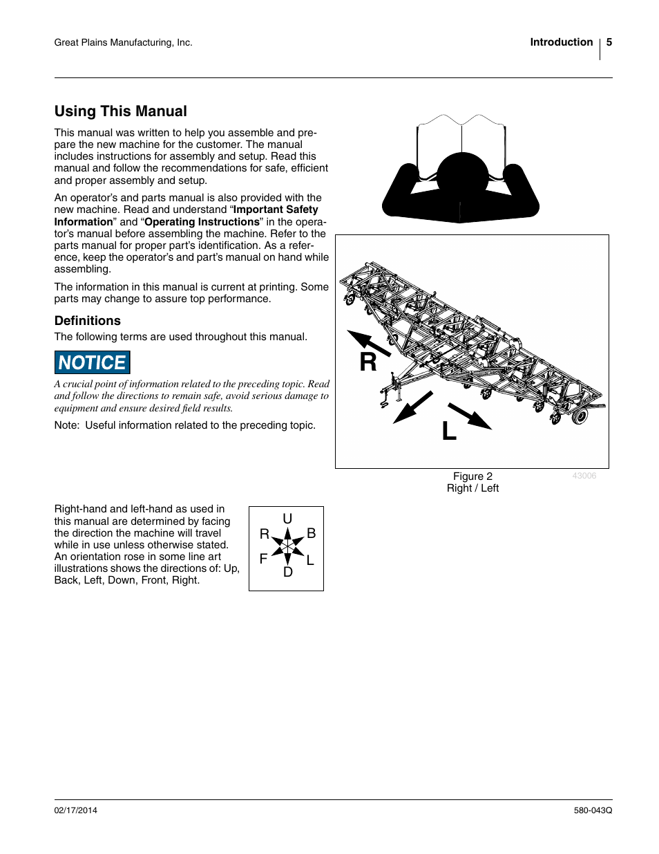 Using this manual, Definitions | Great Plains 9756PP Predelivery Manual User Manual | Page 9 / 48