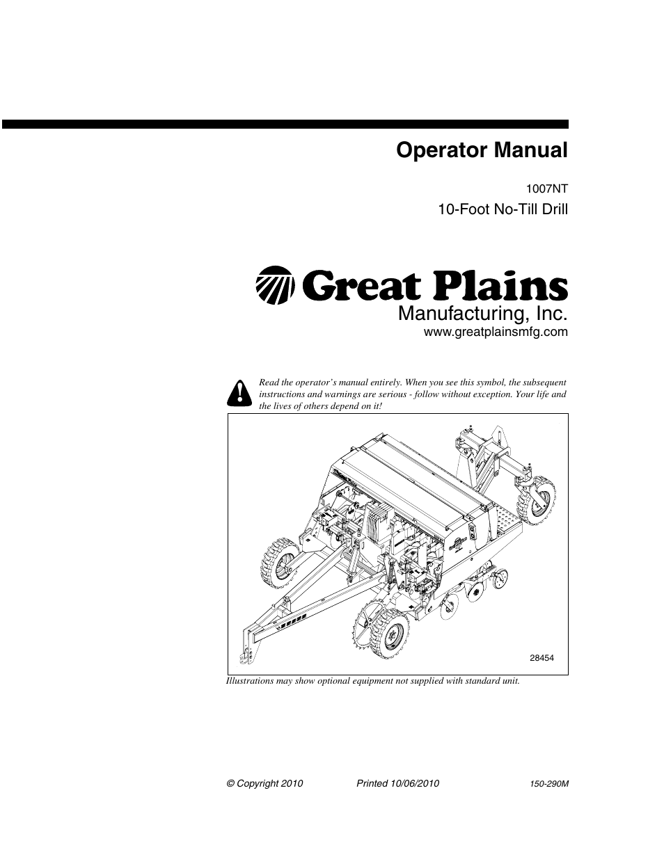 Great Plains 1007NT Operator Manual User Manual | 88 pages