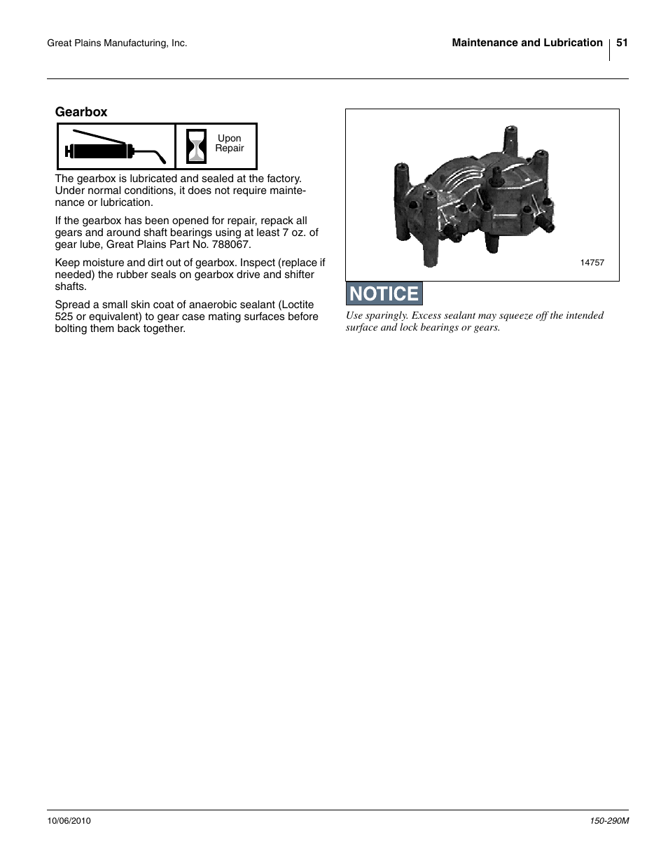 Gearbox | Great Plains 1007NT Operator Manual User Manual | Page 55 / 88