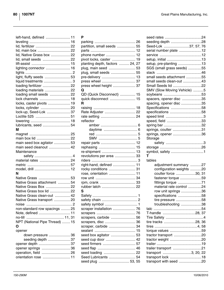 Great Plains 1007NT Operator Manual User Manual | Page 84 / 88