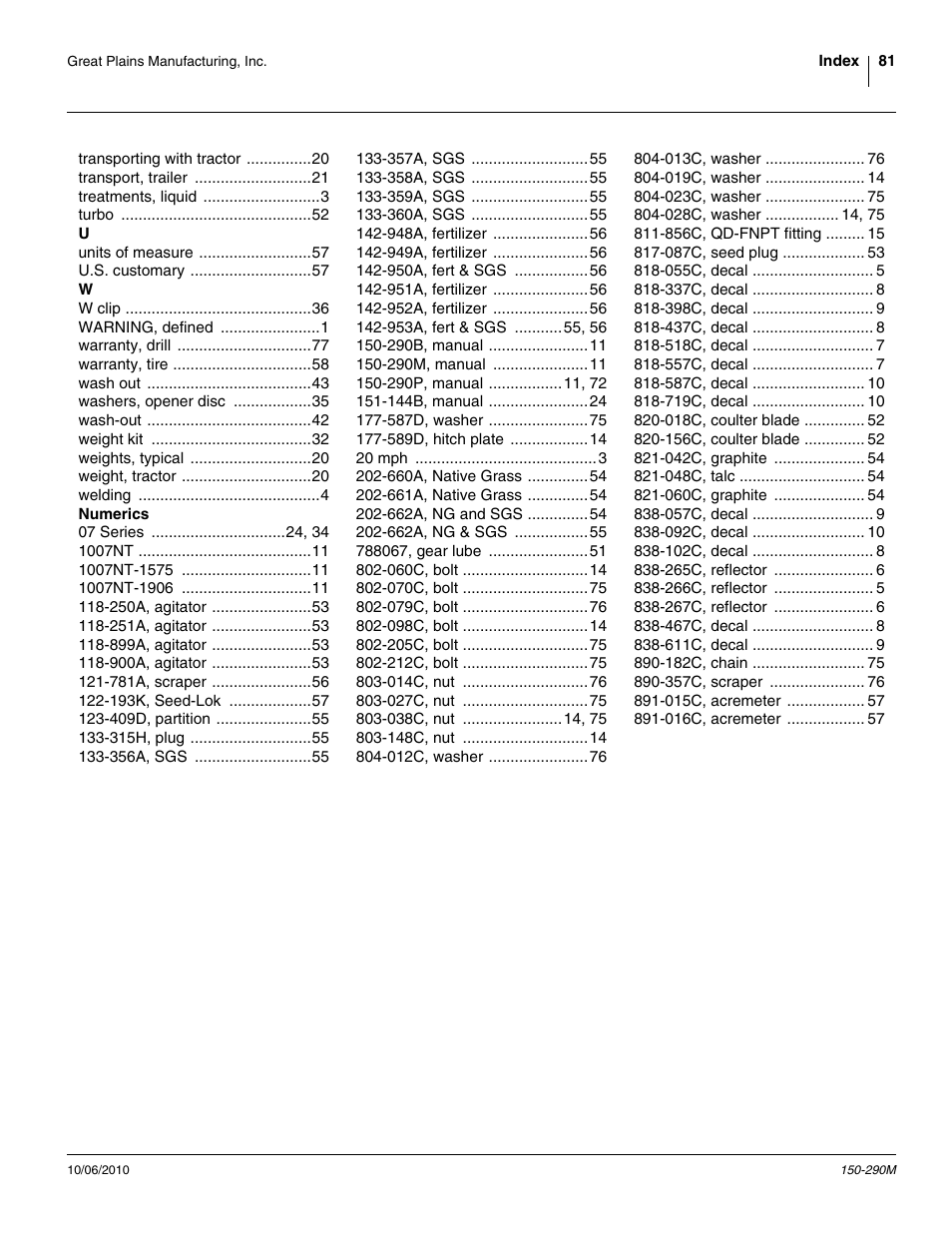 Great Plains 1007NT Operator Manual User Manual | Page 85 / 88