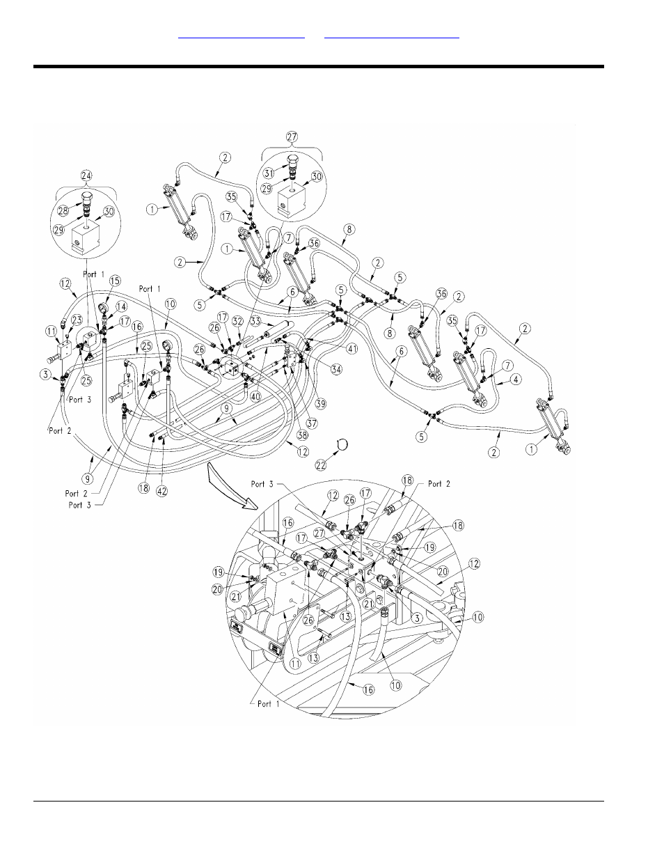 Opener down pressure hydraulics (open center) (s/n, Yy1310-) | Great Plains 3S-4000HDF Parts Manual User Manual | Page 170 / 214