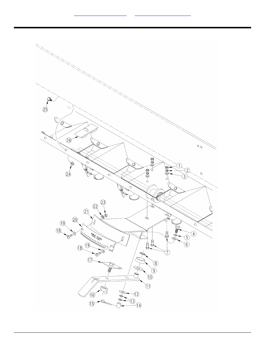 Feeder cup trays, Seed rate adjustment handle | Great Plains 3S-4000HDF Parts Manual User Manual | Page 64 / 214