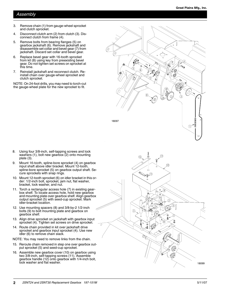 Assembly | Great Plains 2SNT30 Assembly Instructions User Manual | Page 2 / 3
