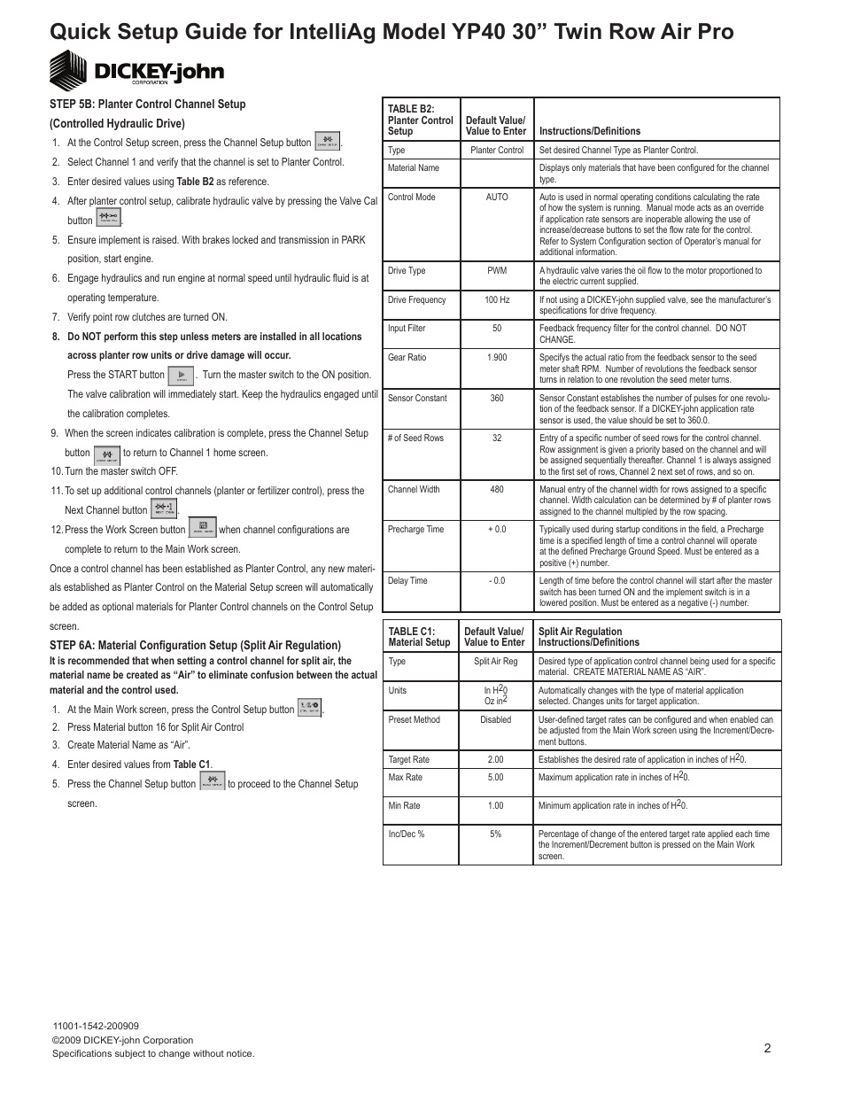 Great Plains YP4025A-3215 32-Row 15-Inch Quick Start User Manual | Page 2 / 5
