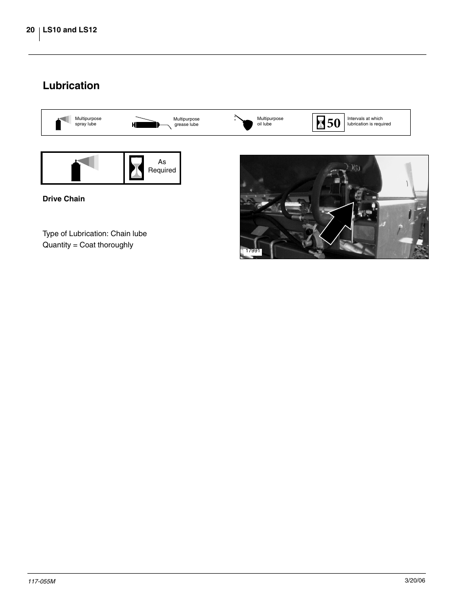 Drive chain, Lubrication | Great Plains LS12 Operator Manual User Manual | Page 22 / 29