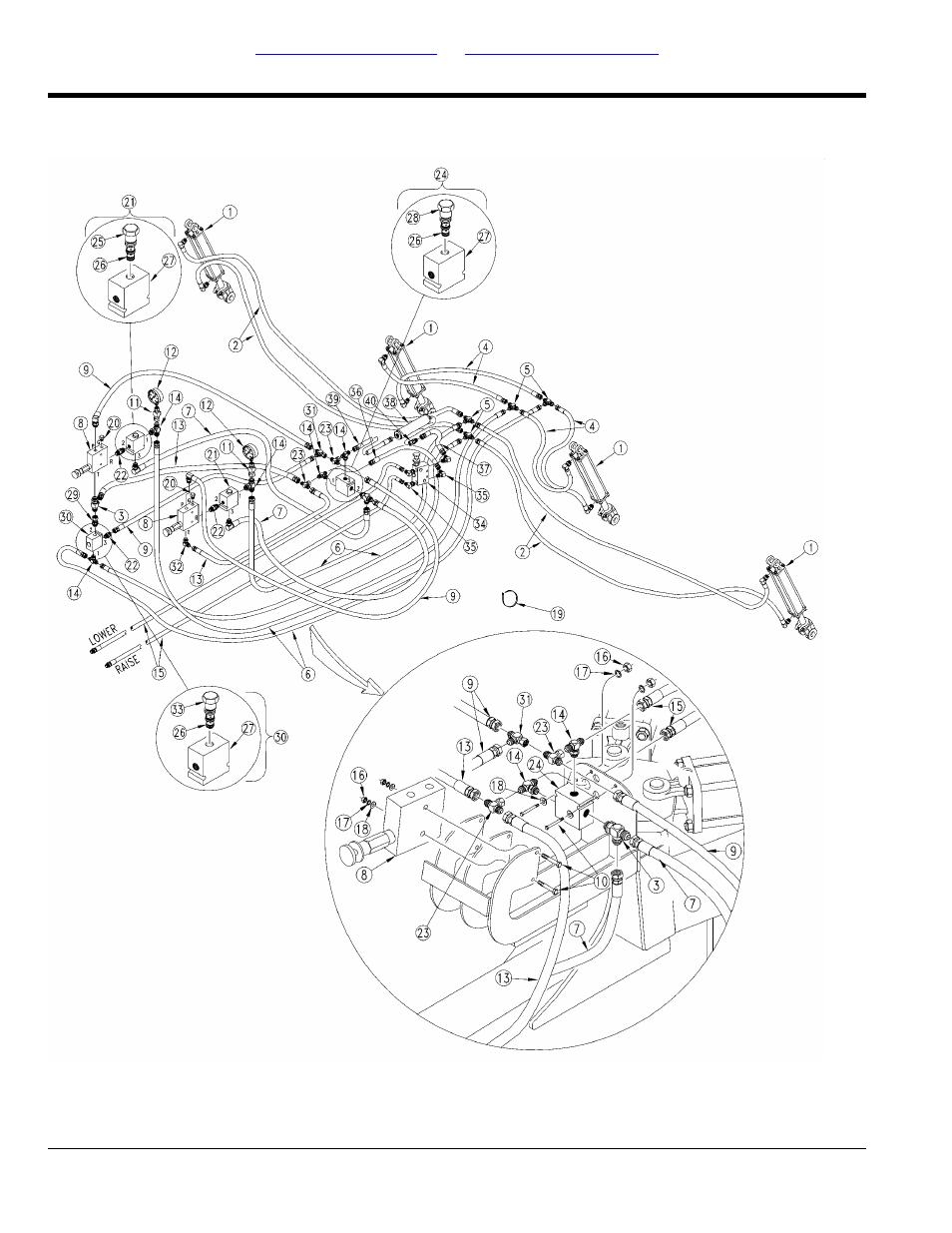 Opener down pressure hydraulics (open center) (s/n, Dd1215-) | Great Plains 2S-2600HDF Parts Manual User Manual | Page 166 / 210