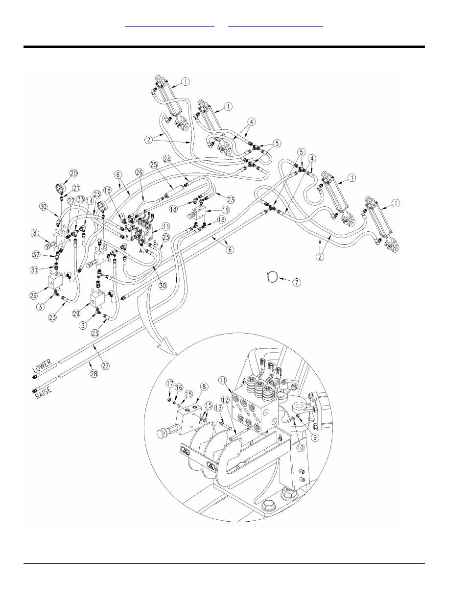 Opener down pressure hydraulics with point row, Option) (s/n dd1215-), S/n dd1215-) | Great Plains 2S-2600HDF Parts Manual User Manual | Page 170 / 210