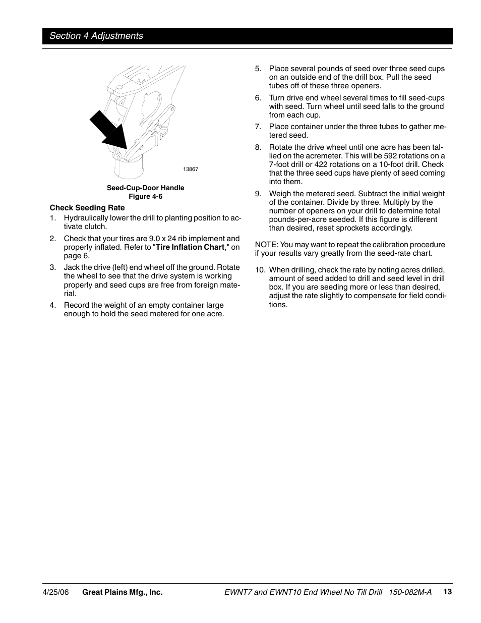 Check seeding rate, Figure 4-6 | Great Plains EWNT7 1523Q-1630Q Operator Manual User Manual | Page 15 / 34