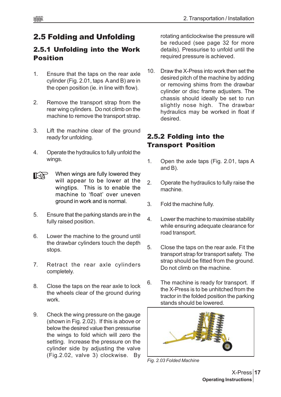 5 folding and unfolding | Great Plains P15845 Serial No 18007975 User Manual | Page 17 / 38