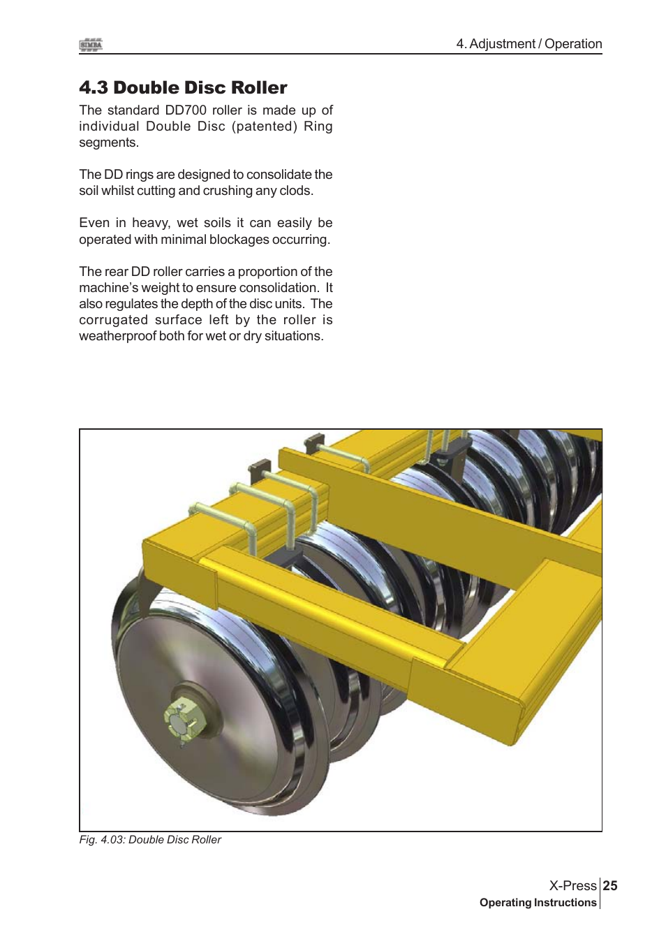 3 double disc roller | Great Plains P15845 Serial No 18007975 User Manual | Page 25 / 38