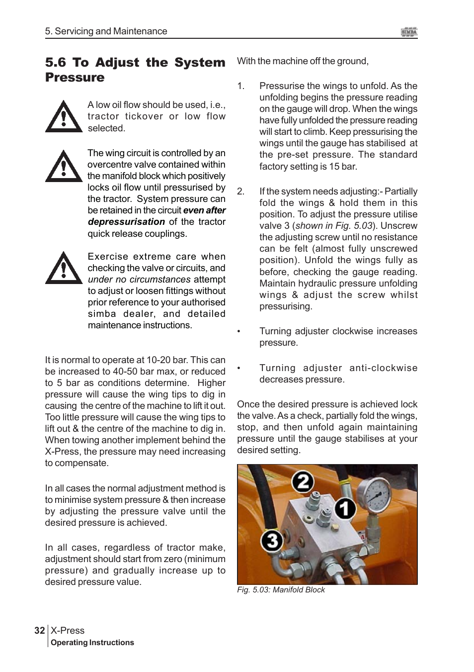 6 to adjust the system pressure | Great Plains P15845 Serial No 18007975 User Manual | Page 32 / 38