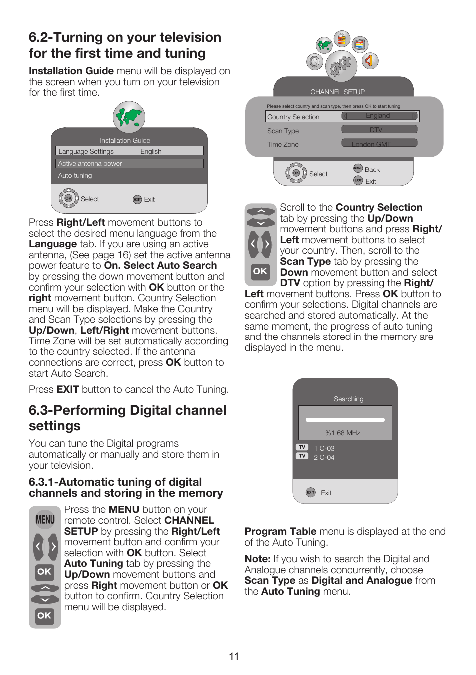 Performing digital channel settings | Beko 37WLU530HID User Manual | Page 13 / 37