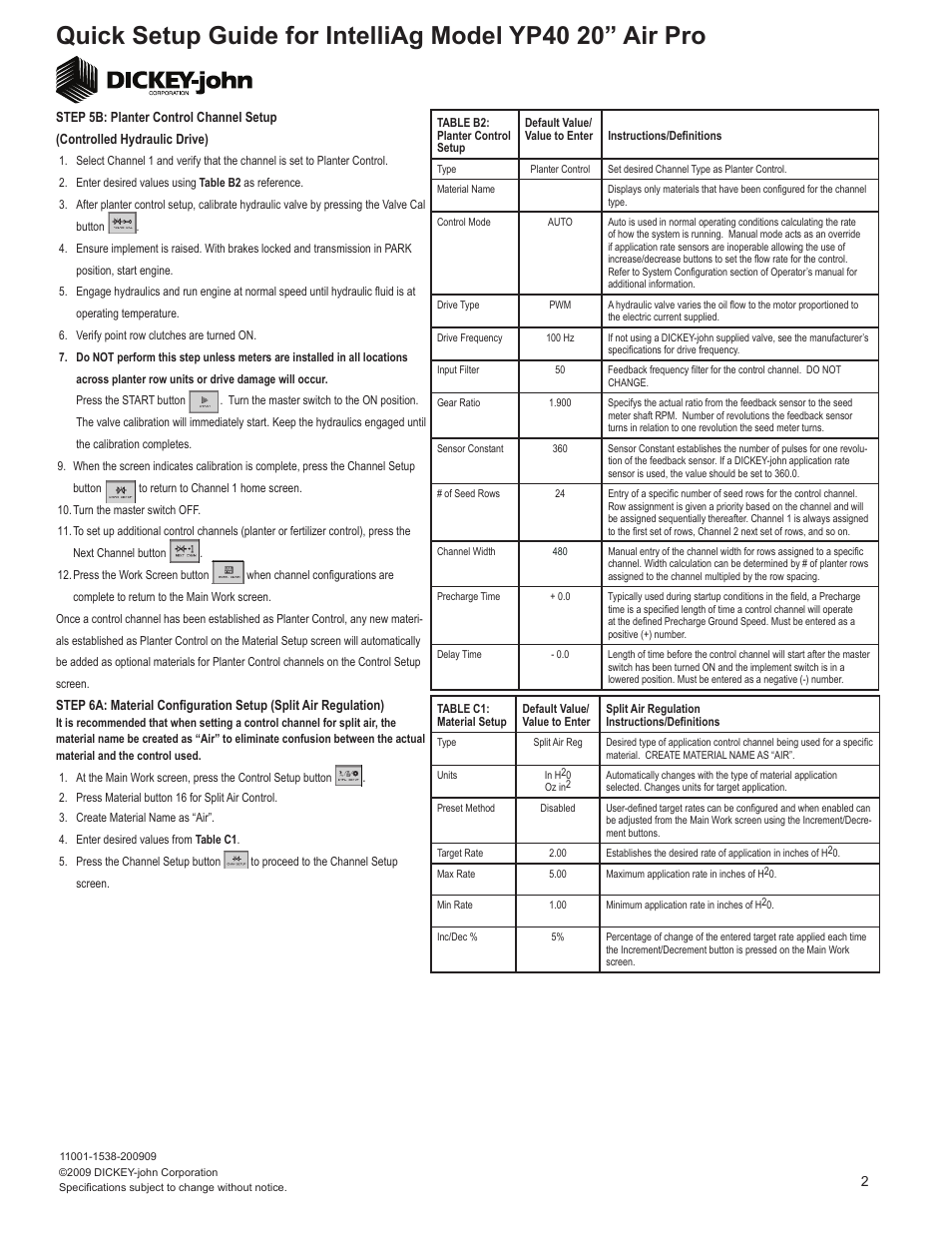 Great Plains YP4025A-2420 DICKEY-john IntelliAg Quick Start User Manual | Page 2 / 5