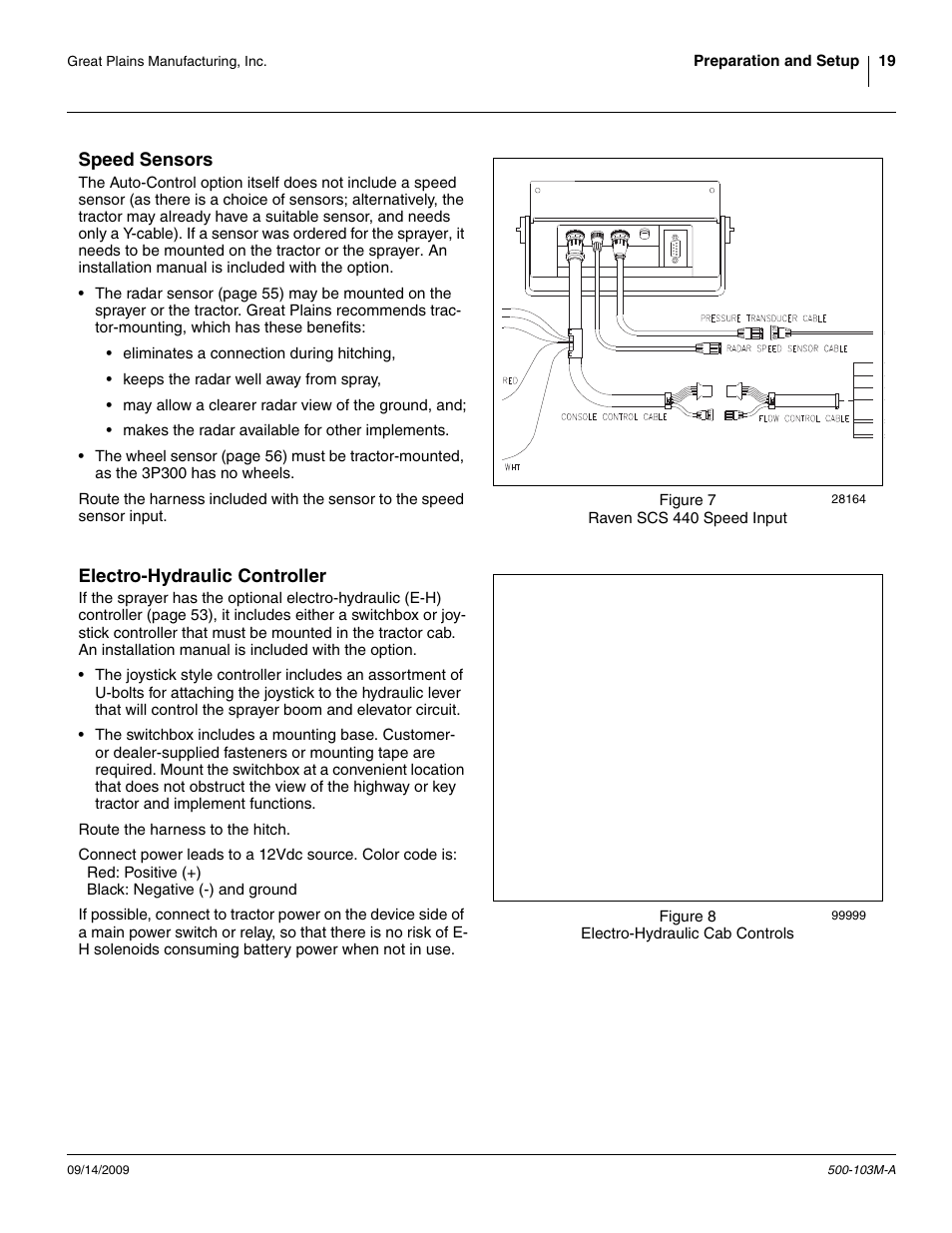 Speed sensors, Electro-hydraulic controller, Speed sensors electro-hydraulic controller | Great Plains 3P300 Operator Manual User Manual | Page 23 / 70