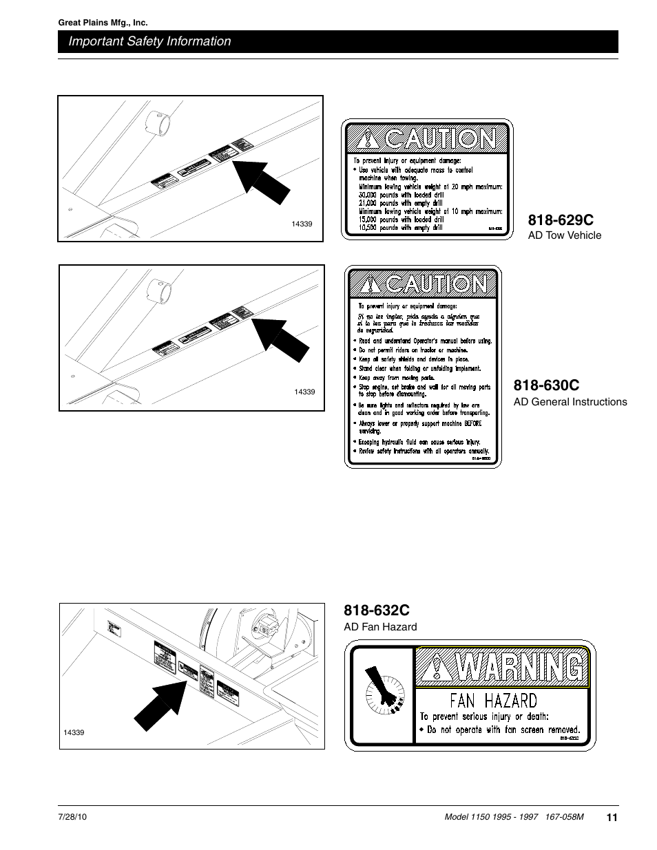 632c, 629c, 630c | Great Plains ADC1150 Operator Manual User Manual | Page 13 / 90