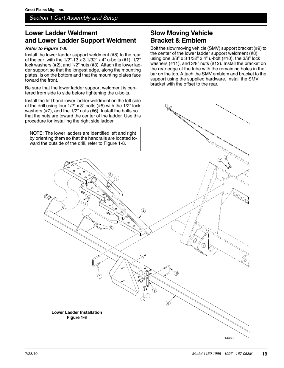 Slow moving vehicle bracket & emblem | Great Plains ADC1150 Operator Manual User Manual | Page 21 / 90